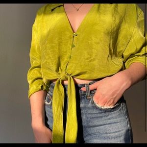 Zara Silk Tie Top